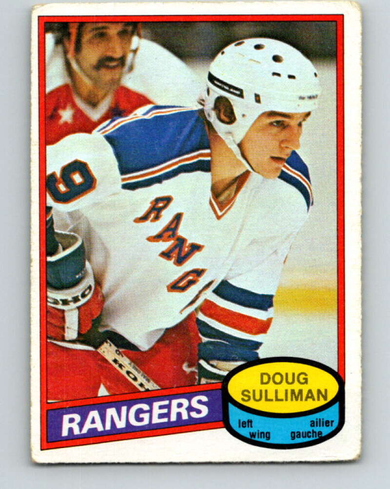 1980-81 O-Pee-Chee #306 Doug Sulliman RC Rookie New York Rangers V40195