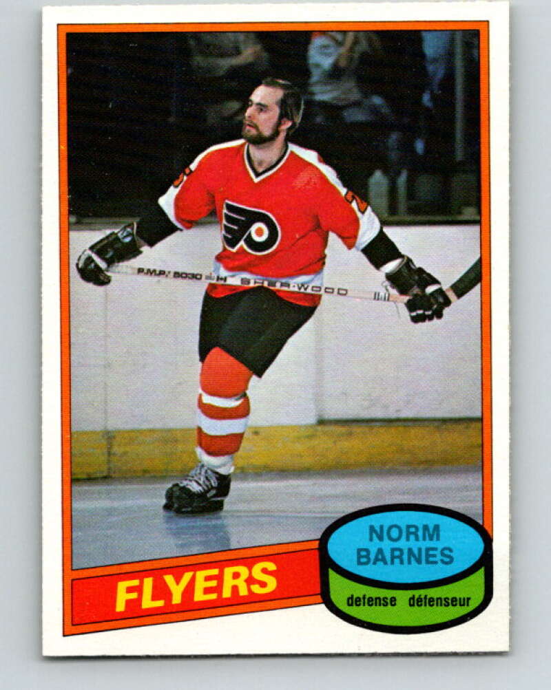 1980-81 O-Pee-Chee #308 Norm Barnes RC Rookie Philadelphia Flyers V40214