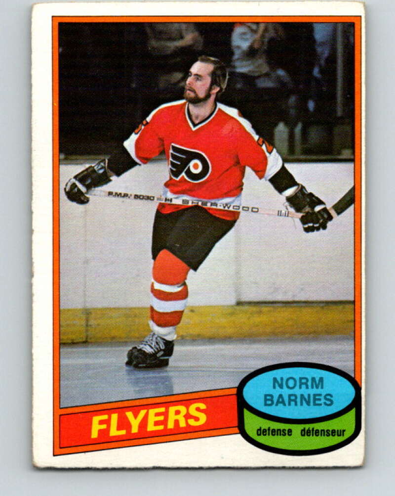 1980-81 O-Pee-Chee #308 Norm Barnes RC Rookie Philadelphia Flyers V40215