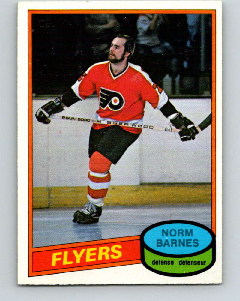 1980-81 O-Pee-Chee #308 Norm Barnes RC Rookie Philadelphia Flyers V40217