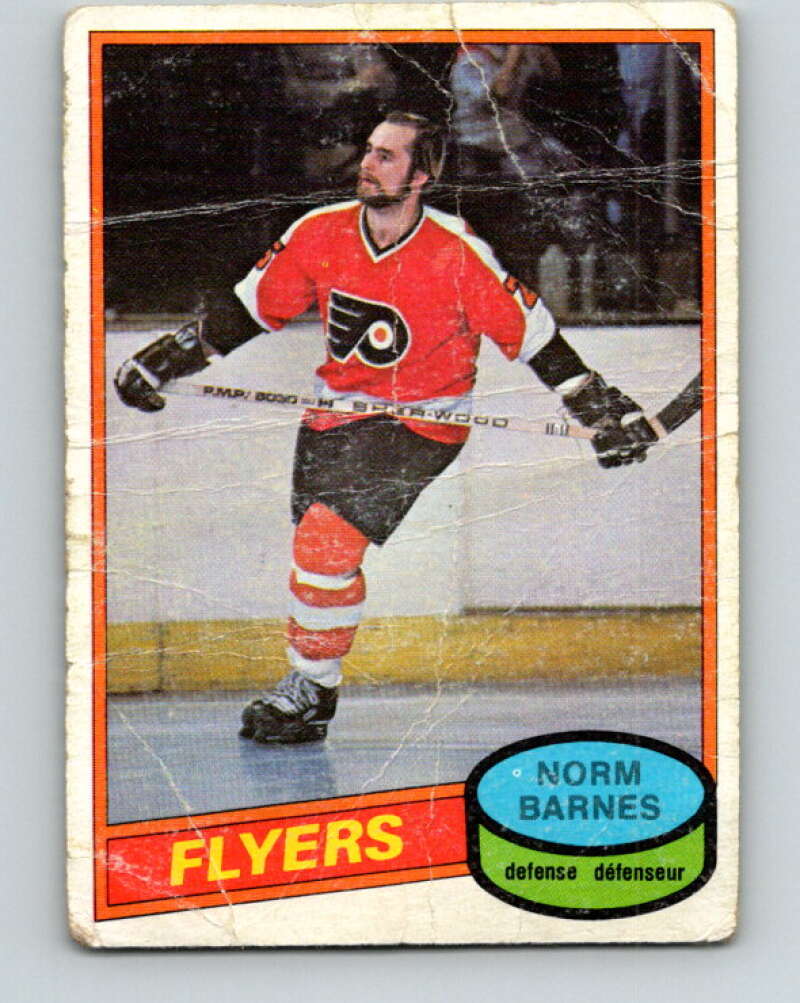 1980-81 O-Pee-Chee #308 Norm Barnes RC Rookie Philadelphia Flyers V40218