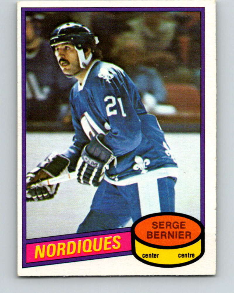 1980-81 O-Pee-Chee #309 Serge Bernier Quebec Nordiques V40222