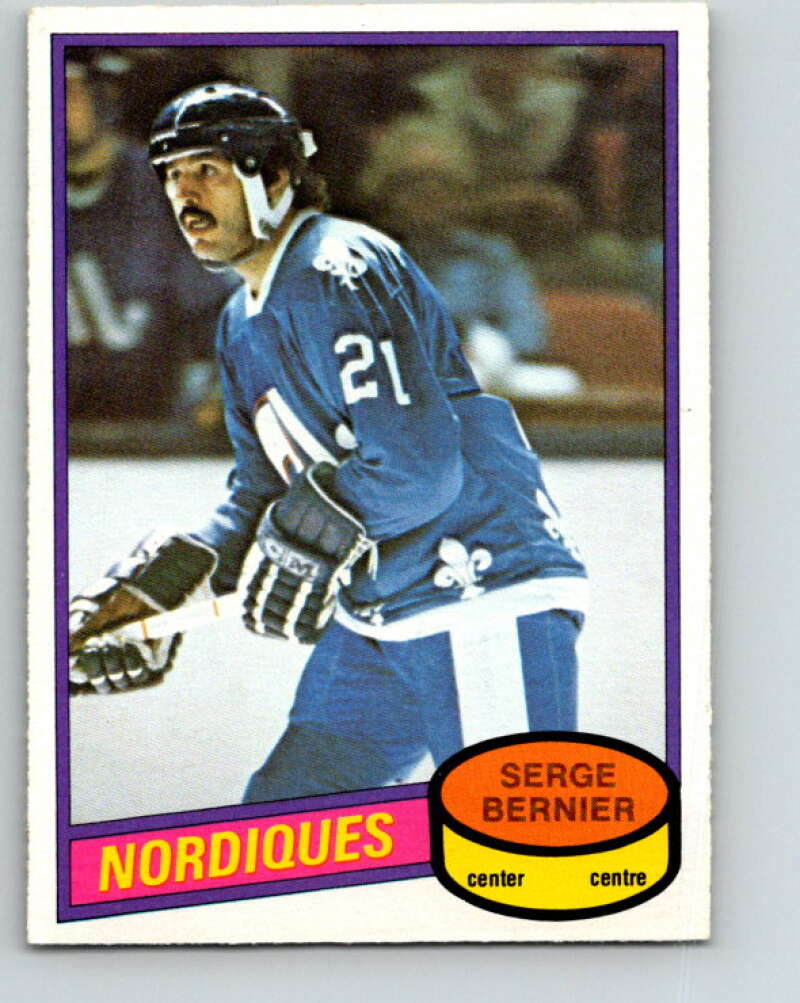 1980-81 O-Pee-Chee #309 Serge Bernier Quebec Nordiques V40223