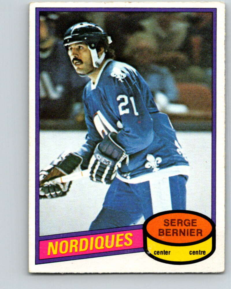 1980-81 O-Pee-Chee #309 Serge Bernier Quebec Nordiques V40227