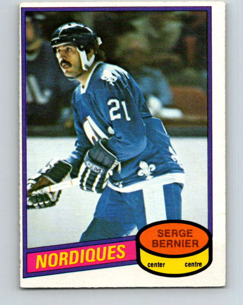1980-81 O-Pee-Chee #309 Serge Bernier Quebec Nordiques V40231