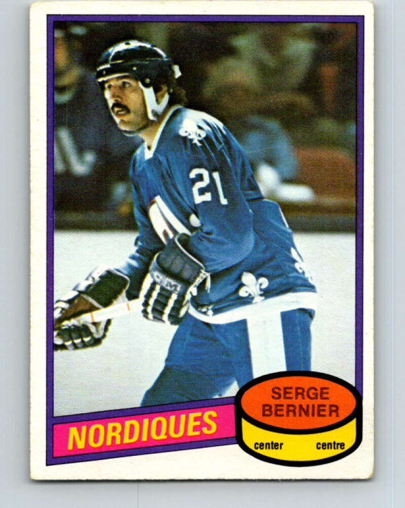 1980-81 O-Pee-Chee #309 Serge Bernier Quebec Nordiques V40232