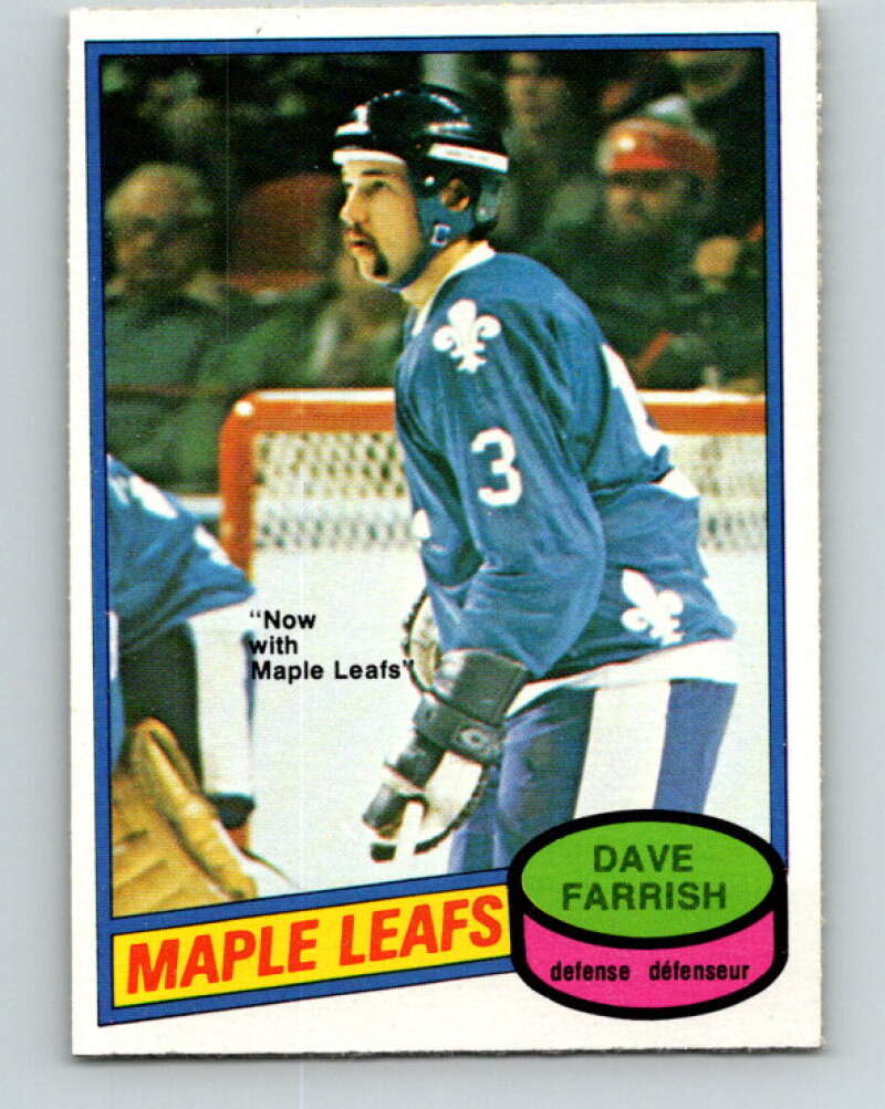 1980-81 O-Pee-Chee #311 Dave Farrish Toronto Maple Leafs V40252