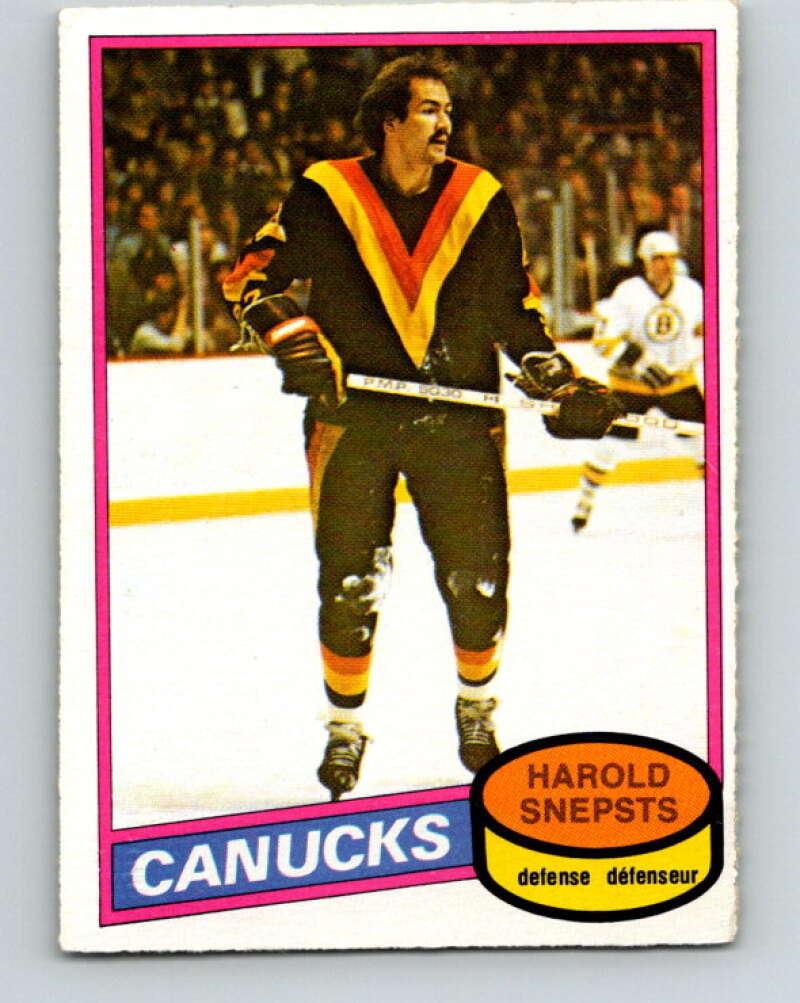 1980-81 O-Pee-Chee #312 Harold Snepsts Vancouver Canucks V40260