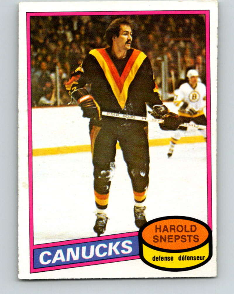 1980-81 O-Pee-Chee #312 Harold Snepsts Vancouver Canucks V40265