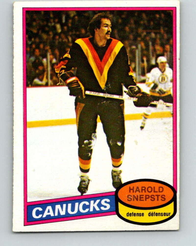 1980-81 O-Pee-Chee #312 Harold Snepsts Vancouver Canucks V40266