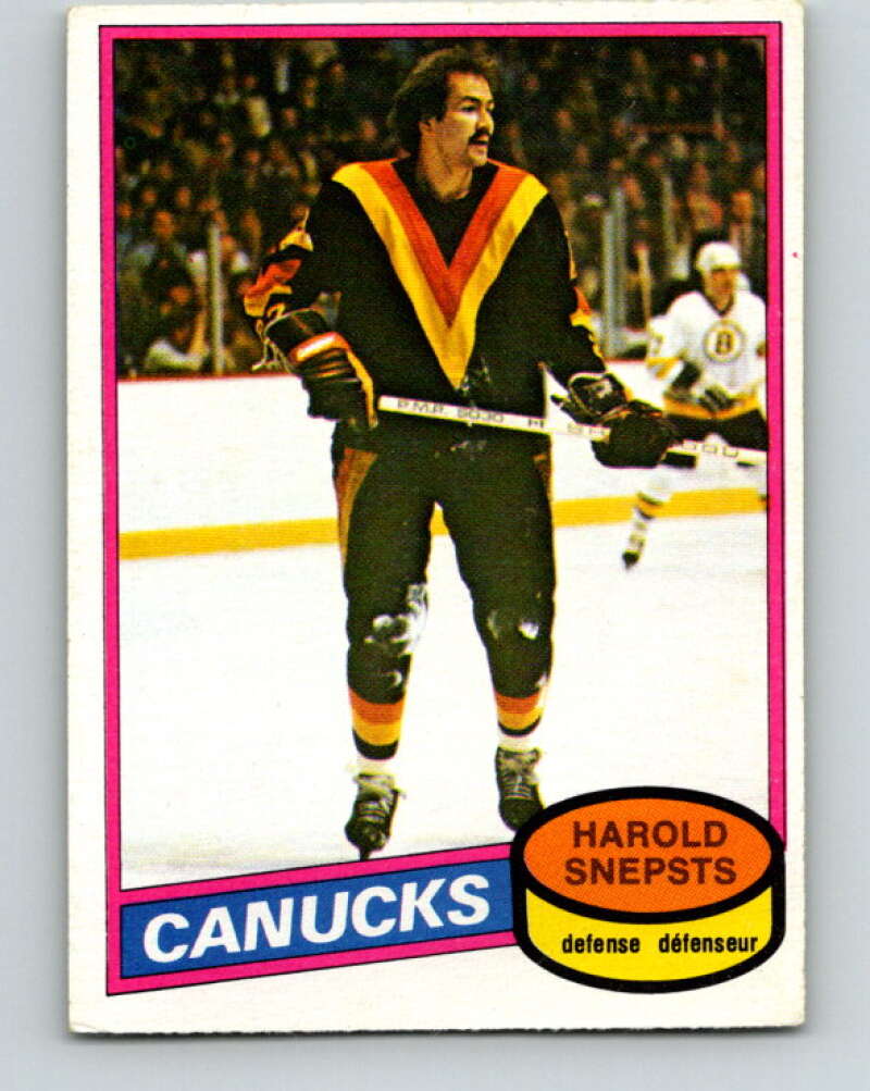 1980-81 O-Pee-Chee #312 Harold Snepsts Vancouver Canucks V40267