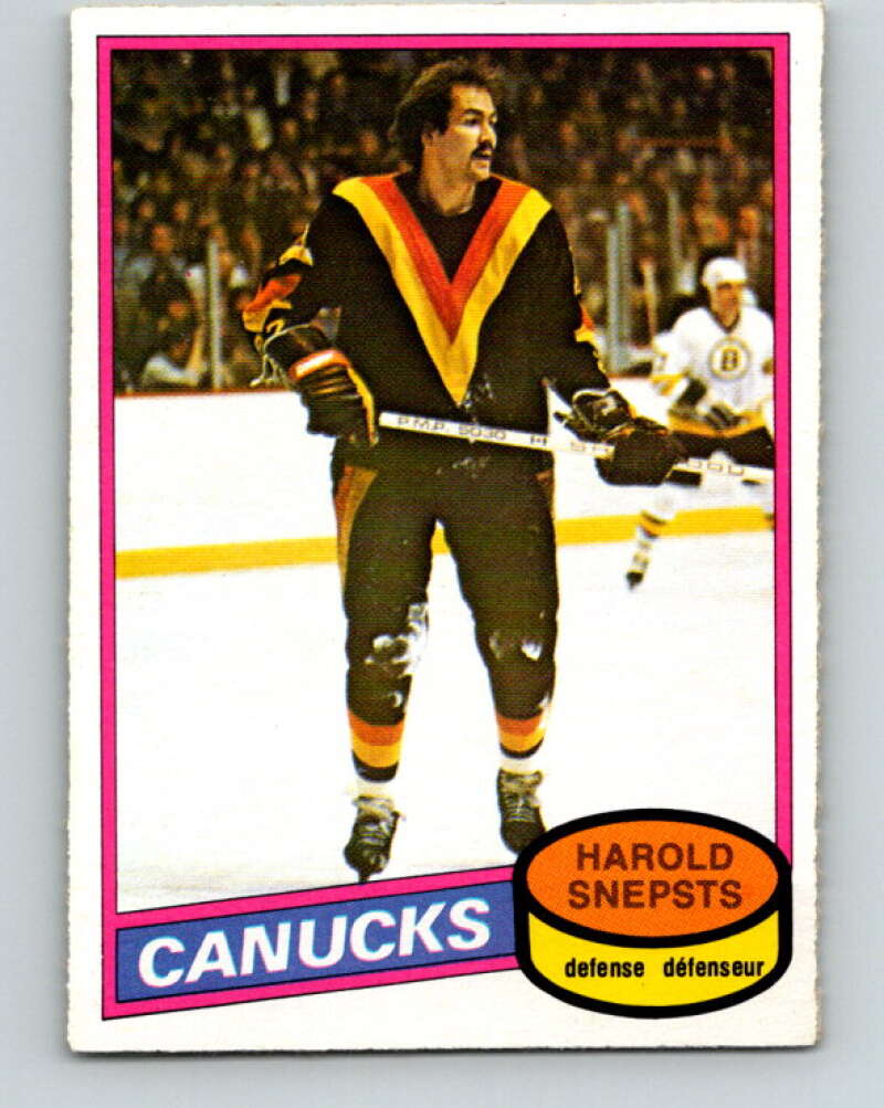 1980-81 O-Pee-Chee #312 Harold Snepsts Vancouver Canucks V40268