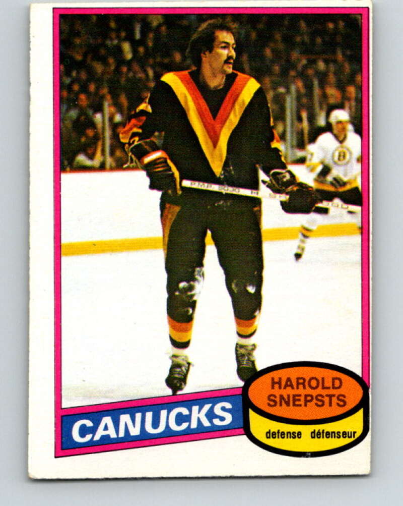 1980-81 O-Pee-Chee #312 Harold Snepsts Vancouver Canucks V40271