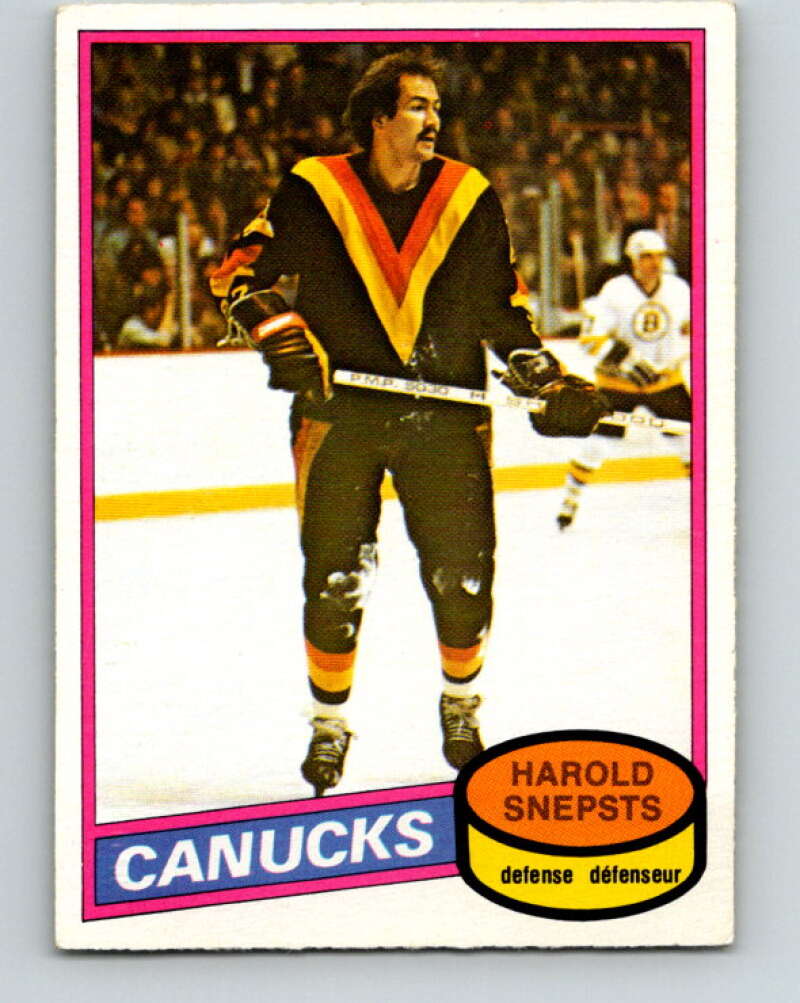 1980-81 O-Pee-Chee #312 Harold Snepsts Vancouver Canucks V40272