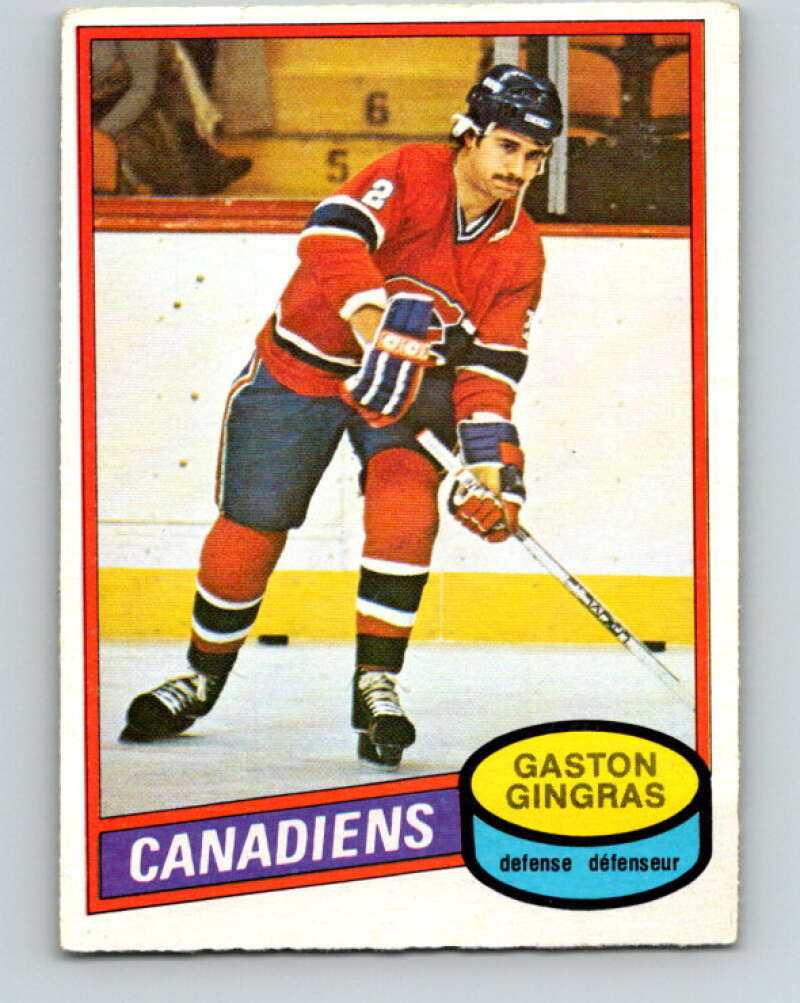 1980-81 O-Pee-Chee #322 Gaston Gingras RC Rookie Montreal Canadiens V40349