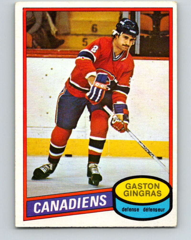 1980-81 O-Pee-Chee #322 Gaston Gingras RC Rookie Montreal Canadiens V40352