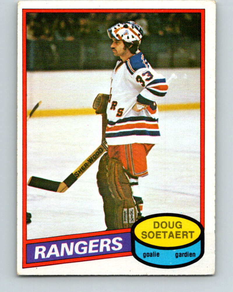1980-81 O-Pee-Chee #324 Doug Soetaert RC Rookie New York Rangers V40366