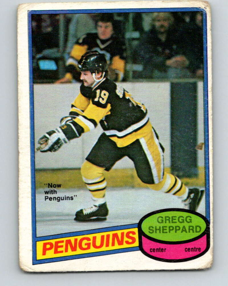 1980-81 O-Pee-Chee #325 Gregg Sheppard Pittsburgh Penguins V40379