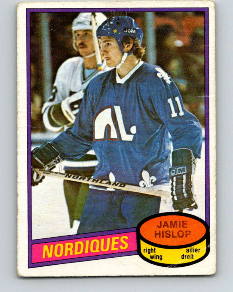 1980-81 O-Pee-Chee #327 Jamie Hislop Quebec Nordiques V40388