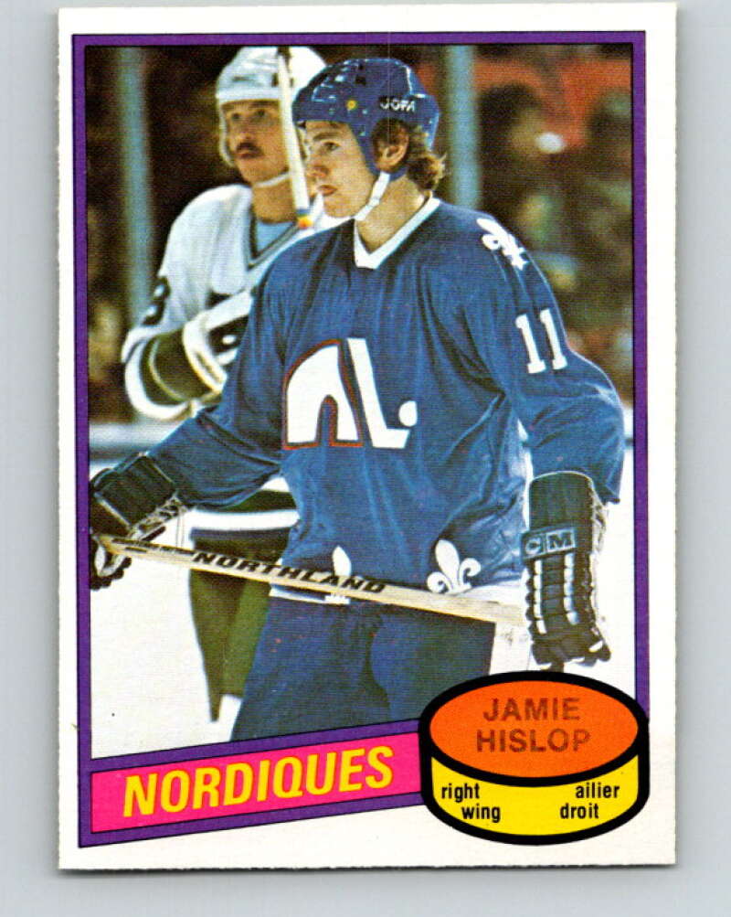 1980-81 O-Pee-Chee #327 Jamie Hislop Quebec Nordiques V40393