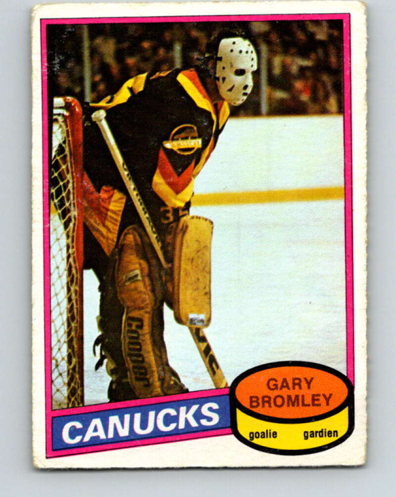 1980-81 O-Pee-Chee #330 Gary Bromley UER Vancouver Canucks V40420