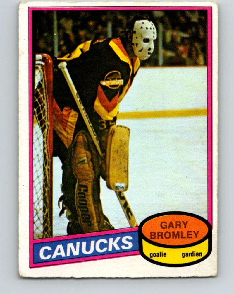 1980-81 O-Pee-Chee #330 Gary Bromley UER Vancouver Canucks V40423