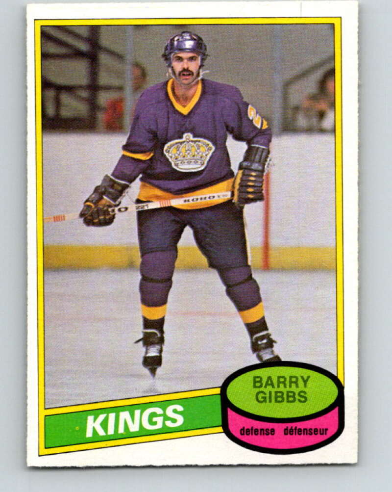 1980-81 O-Pee-Chee #334 Barry Gibbs Los Angeles Kings V40459