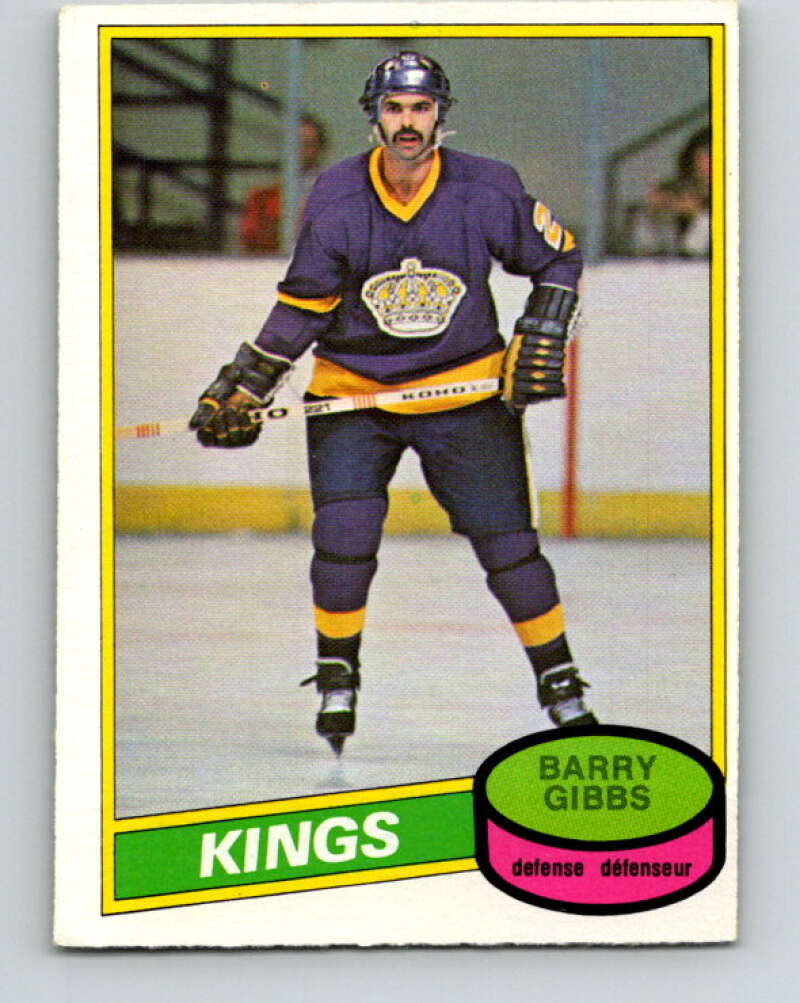 1980-81 O-Pee-Chee #334 Barry Gibbs Los Angeles Kings V40460
