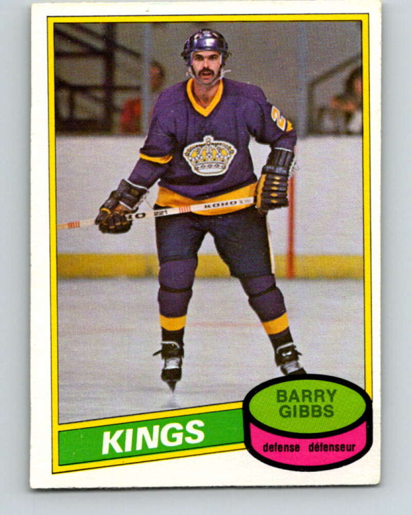 1980-81 O-Pee-Chee #334 Barry Gibbs Los Angeles Kings V40463