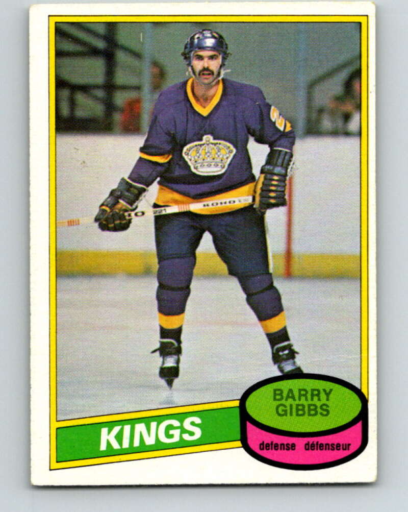 1980-81 O-Pee-Chee #334 Barry Gibbs Los Angeles Kings V40464