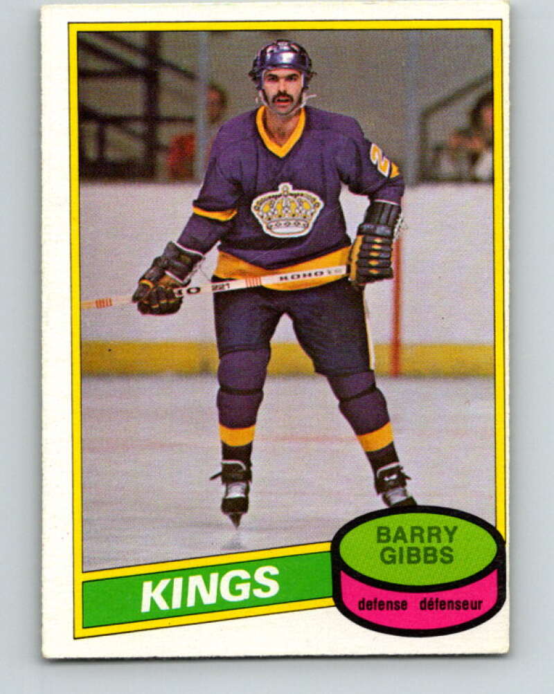 1980-81 O-Pee-Chee #334 Barry Gibbs Los Angeles Kings V40465