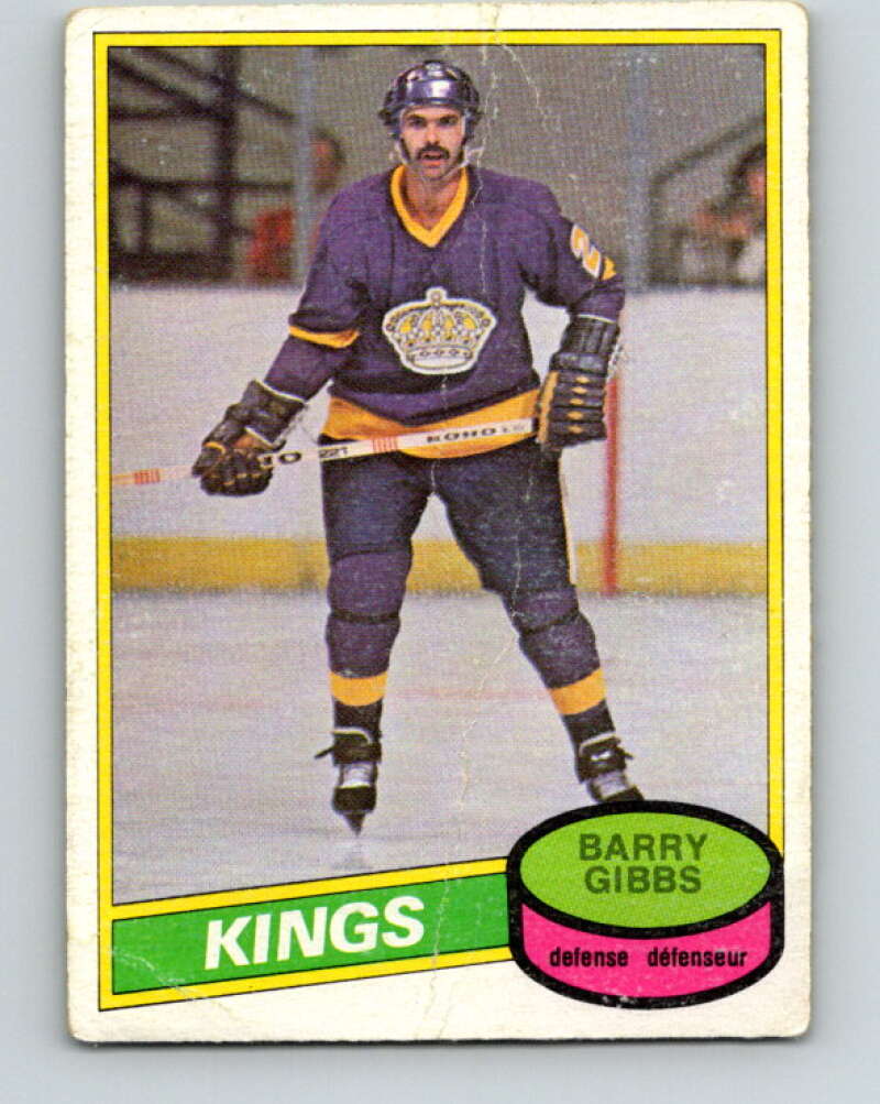 1980-81 O-Pee-Chee #334 Barry Gibbs Los Angeles Kings V40466