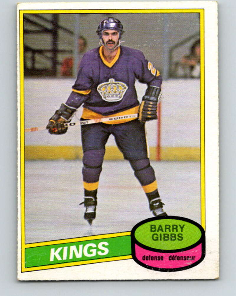 1980-81 O-Pee-Chee #334 Barry Gibbs Los Angeles Kings V40467