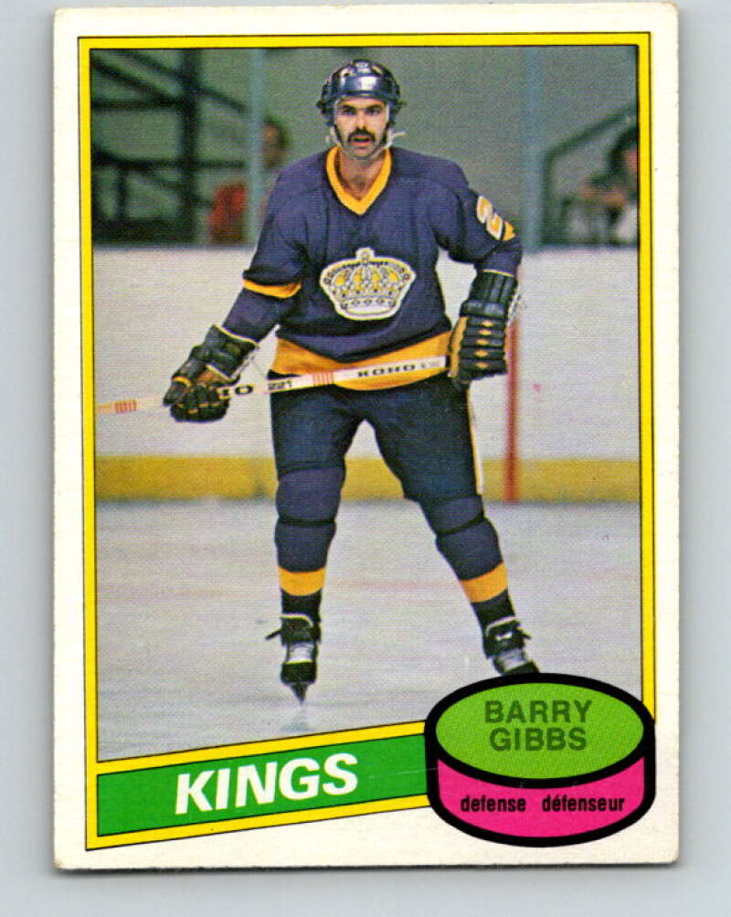 1980-81 O-Pee-Chee #334 Barry Gibbs Los Angeles Kings V40468
