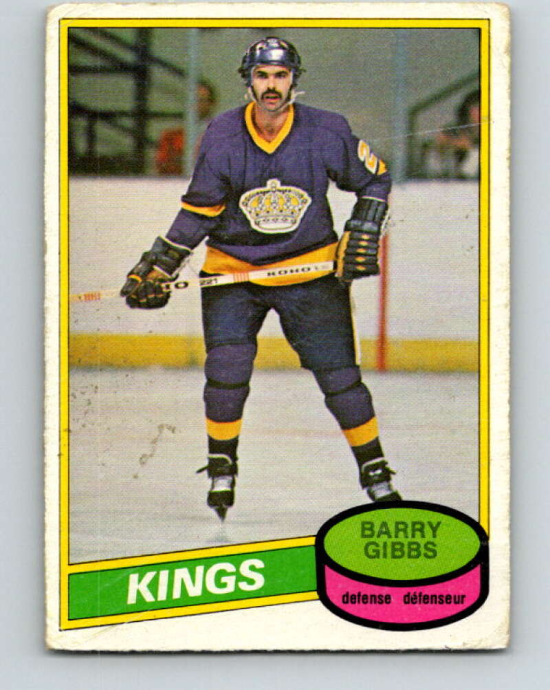 1980-81 O-Pee-Chee #334 Barry Gibbs Los Angeles Kings V40469