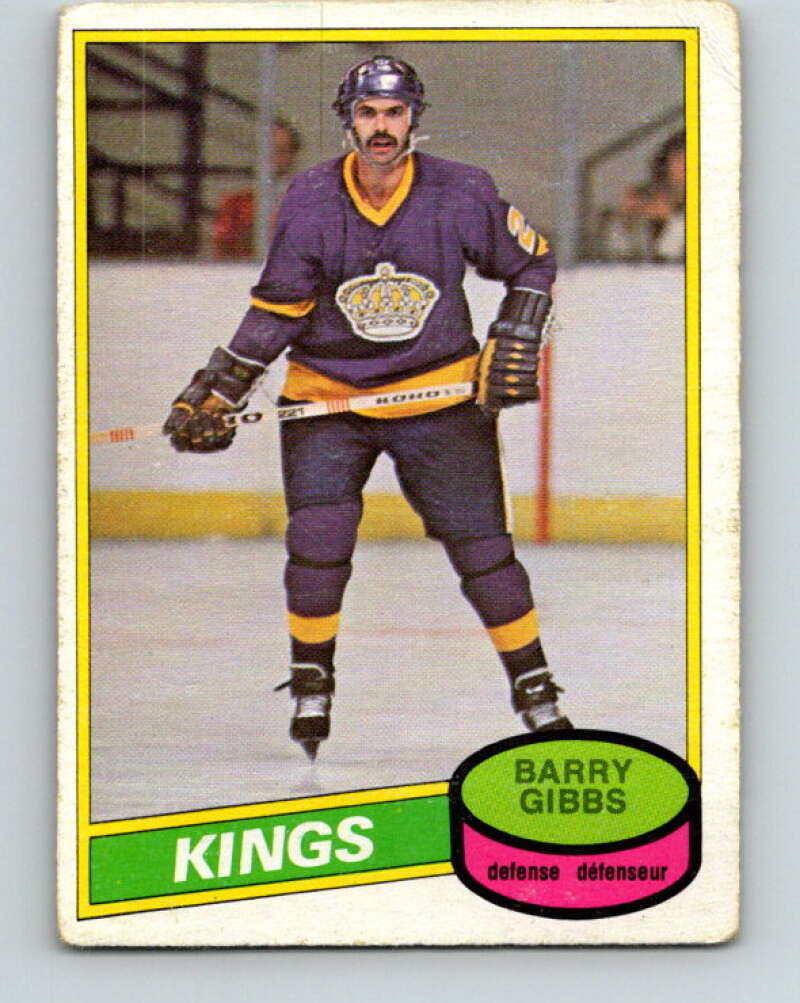 1980-81 O-Pee-Chee #334 Barry Gibbs Los Angeles Kings V40470