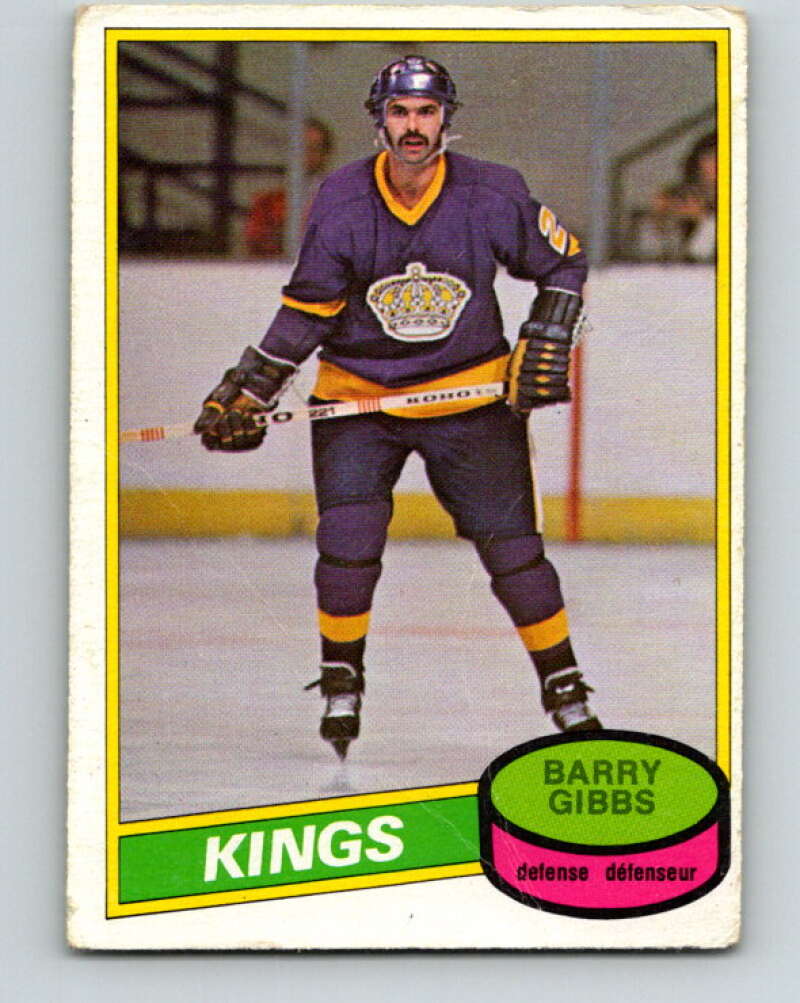 1980-81 O-Pee-Chee #334 Barry Gibbs Los Angeles Kings V40471