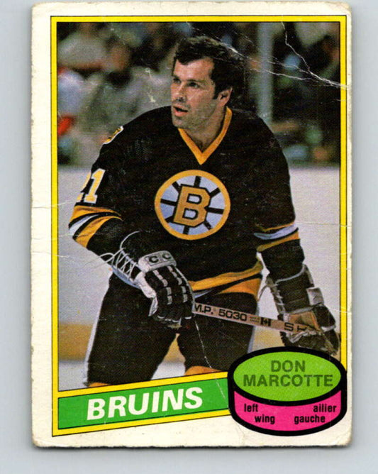 1980-81 O-Pee-Chee #336 Don Marcotte  Boston Bruins  V40486