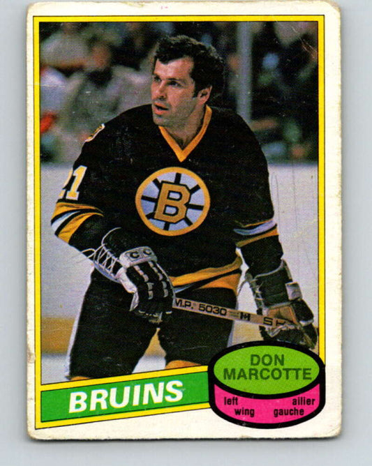 1980-81 O-Pee-Chee #336 Don Marcotte  Boston Bruins  V40488