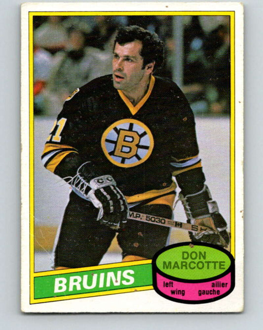 1980-81 O-Pee-Chee #336 Don Marcotte  Boston Bruins  V40489