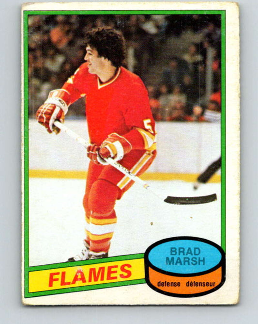 1980-81 O-Pee-Chee #338 Brad Marsh  RC Rookie Calgary Flames  V40505