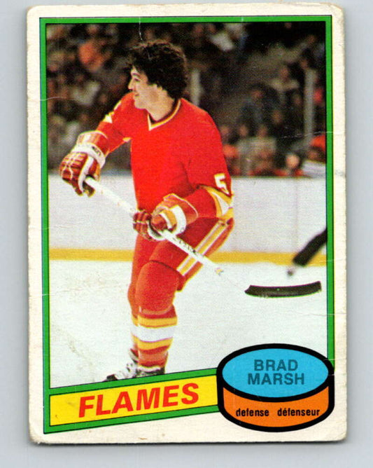 1980-81 O-Pee-Chee #338 Brad Marsh  RC Rookie Calgary Flames  V40508