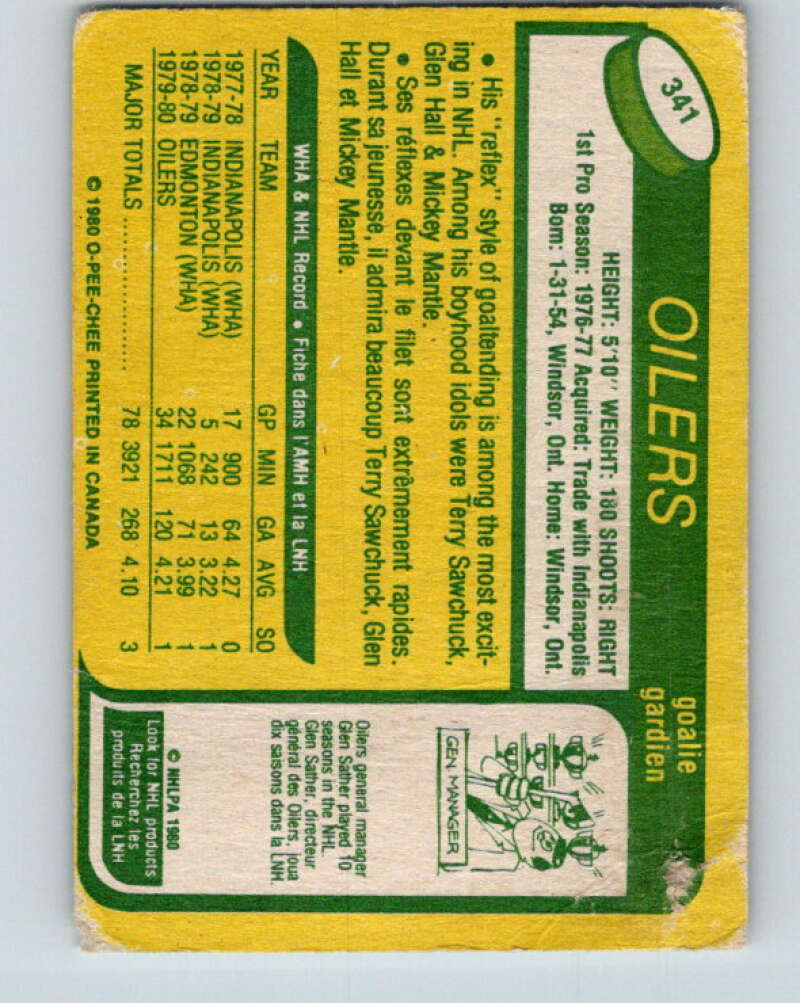 1980-81 O-Pee-Chee #341 Eddie Mio RC Rookie Edmonton Oilers V40526