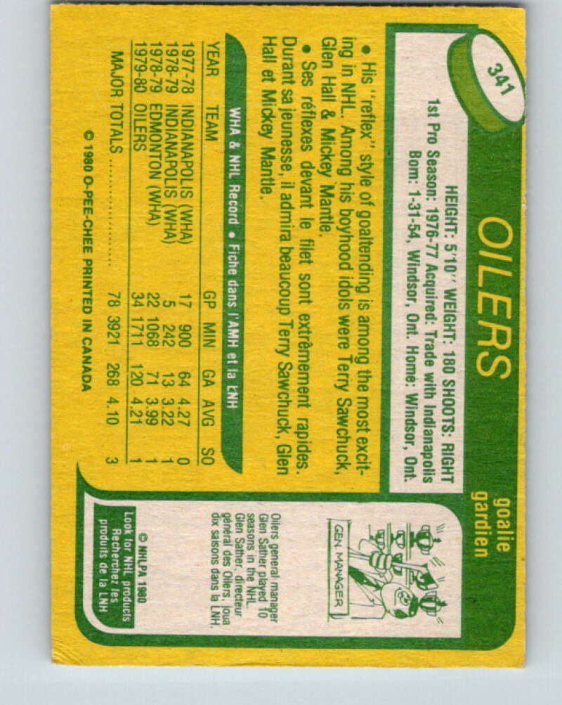 1980-81 O-Pee-Chee #341 Eddie Mio RC Rookie Edmonton Oilers V40527