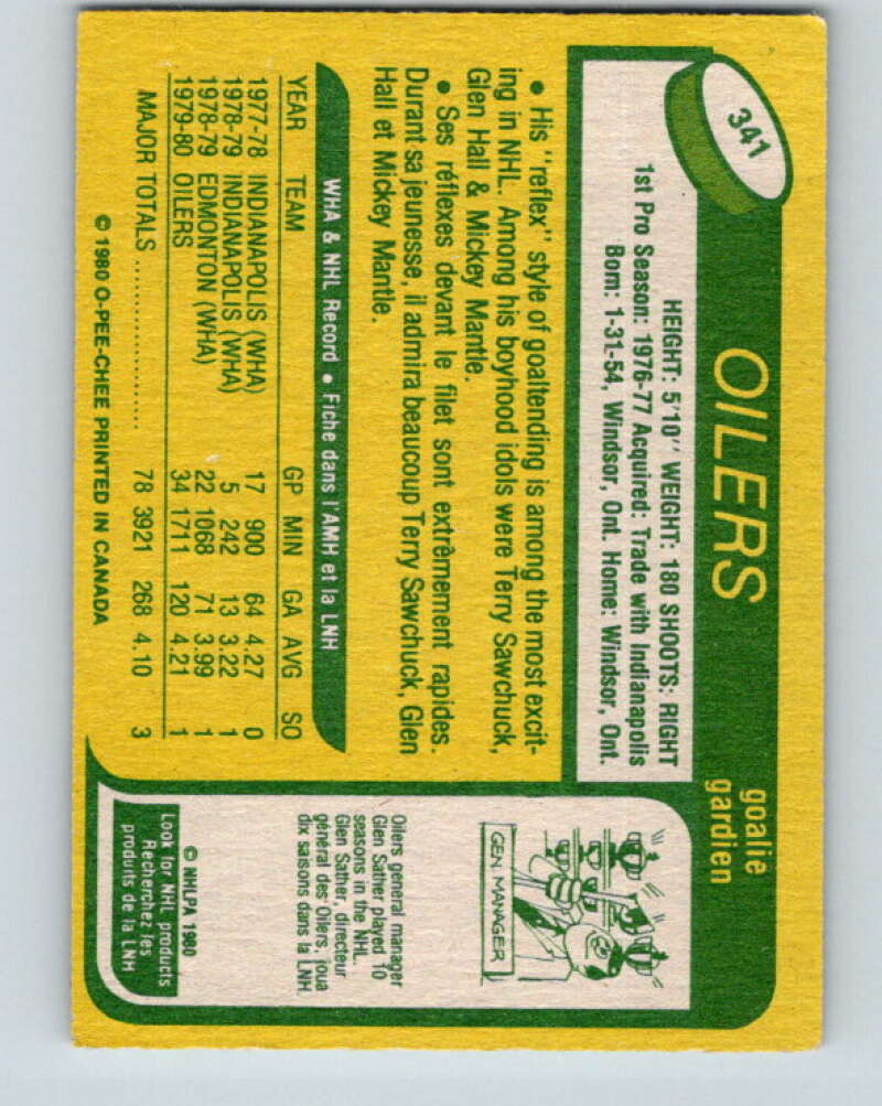 1980-81 O-Pee-Chee #341 Eddie Mio RC Rookie Edmonton Oilers V40529