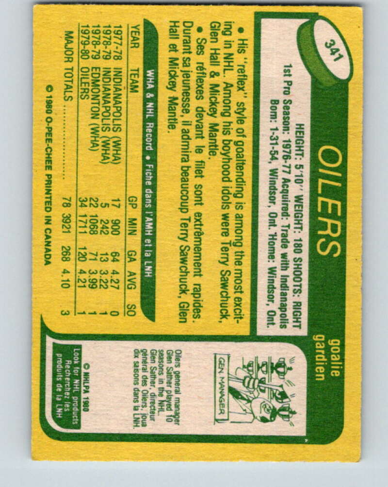 1980-81 O-Pee-Chee #341 Eddie Mio RC Rookie Edmonton Oilers V40530