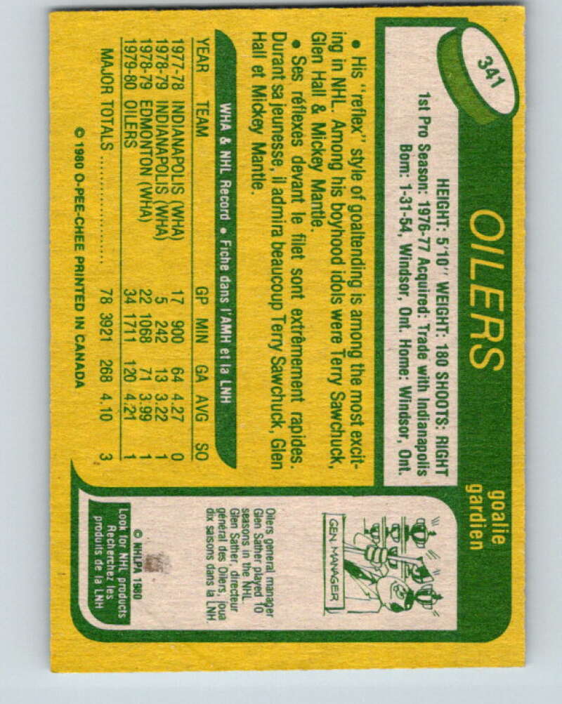 1980-81 O-Pee-Chee #341 Eddie Mio RC Rookie Edmonton Oilers V40531