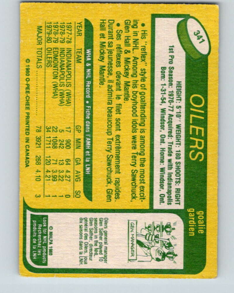 1980-81 O-Pee-Chee #341 Eddie Mio RC Rookie Edmonton Oilers V40532