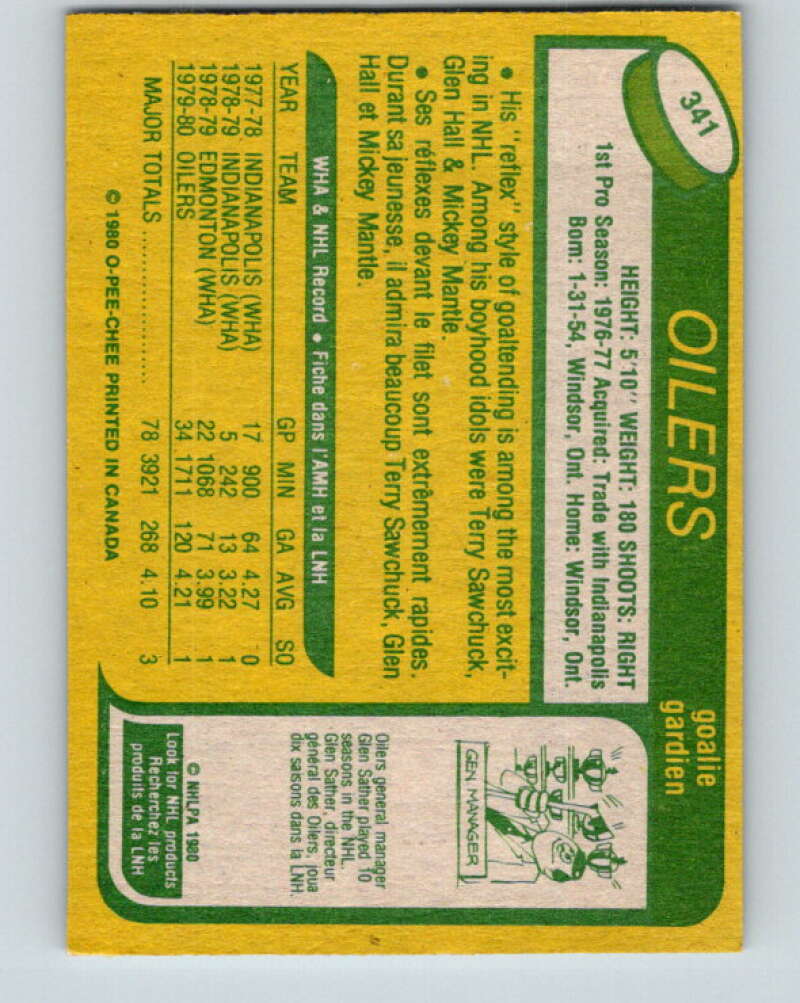 1980-81 O-Pee-Chee #341 Eddie Mio RC Rookie Edmonton Oilers V40533