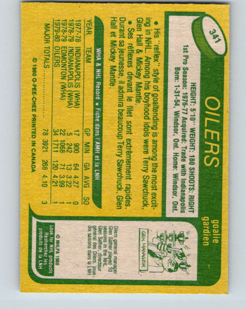 1980-81 O-Pee-Chee #341 Eddie Mio RC Rookie Edmonton Oilers V40536